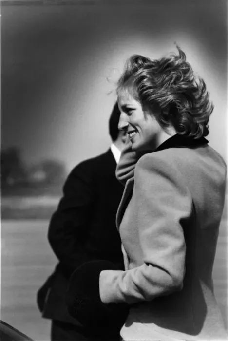 Framed Print : Princess Diana, HRH The Princess of Wales at Newcastle Airport for her departure from Framed Print : Princess Diana, HRH The Princess of Wales at Newcastle Airport for her departure from