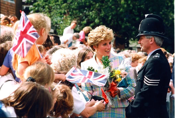 Princess Diana, HRH The Princess of Wales during her visit to Newcastle Upton Tyne