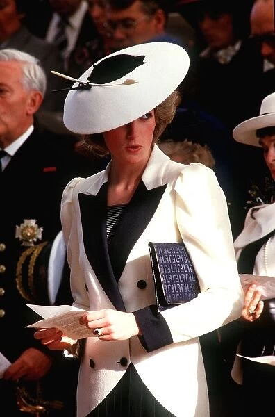 Princess Diana at the launch of the Frigate HMS Cornwall at Yarrow Shipbuilders Ltd in