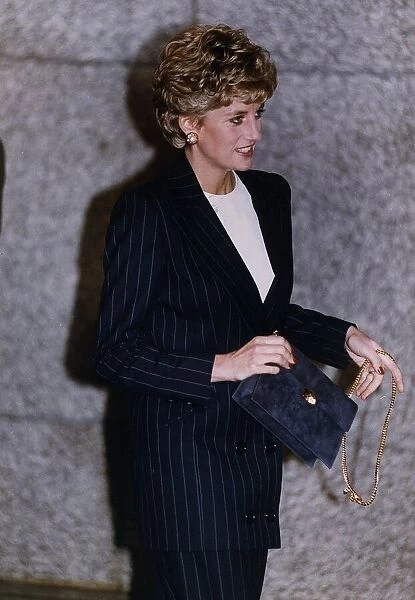 Princess Diana at the Metropole Hotel in London to attend a European Drug prevention