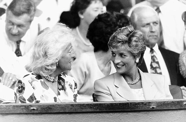 Princess Diana with her mother Frances Shand-Kydd enjoying the Men