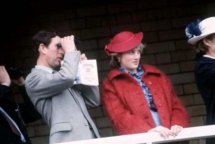 Framed Print : Princess Diana and Prince Charles at Aintree Racecourse in Liverpool for the the Grand Framed Print : Princess Diana and Prince Charles at Aintree Racecourse in Liverpool for the the Grand