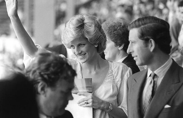Princess Diana and Prince Charles at Live Aid Concert, Wembley Stadium