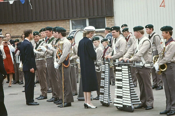 Princess Diana and Prince Charles meet and greet the people of Atherstone, Warwickshire
