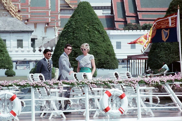 Princess Diana and Prince Charles on their overseas visit to Thailand