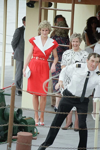 Princess Diana and Prince Charles on their overseas visit to Australia for