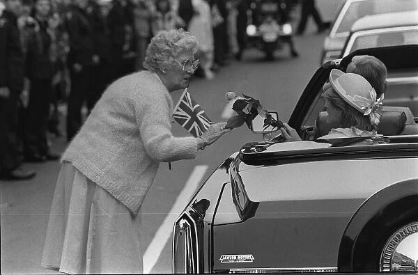 Princess Diana and Prince Charles Royal Tour of Canada 1983 Princess Diana receives