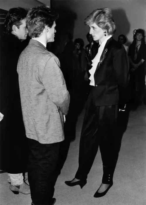 Framed Print : Princess Diana, Princess of Wales, with admirer Bryan Adams during the intermission of Framed Print : Princess Diana, Princess of Wales, with admirer Bryan Adams during the intermission of