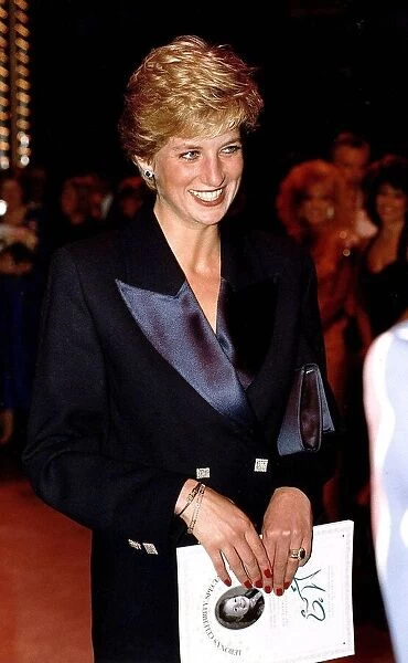 Princess Diana the Princess of Wales at the Palladium Theatre