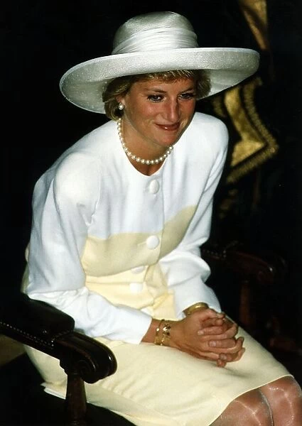 Princess Diana at the Royal Academy of Music graduation at St Marylebone Parish Church