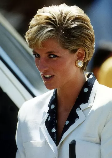 Princess Diana at the Royal National Orthopaedic Hospital in Stanmore, North London