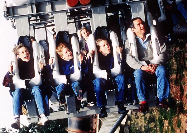 Princess diana and sons Prince harry and Prince william at Alton Towers