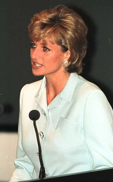Princess Diana speaks to students during a symposium #21504714