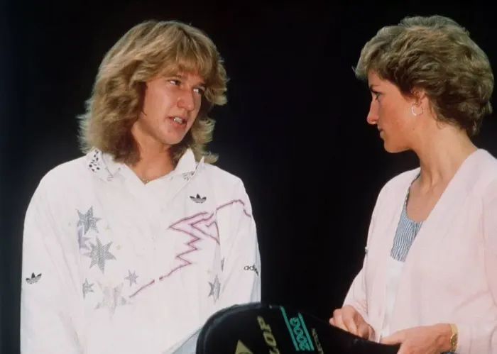 Framed Print : Princess Diana at the Vanderbilt Racquet Club in London prior to a doubles match with Framed Print : Princess Diana at the Vanderbilt Racquet Club in London prior to a doubles match with