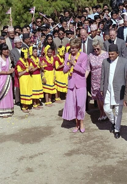 Princess Diana visit to Nepal, her first official solo visit abroad since the separation