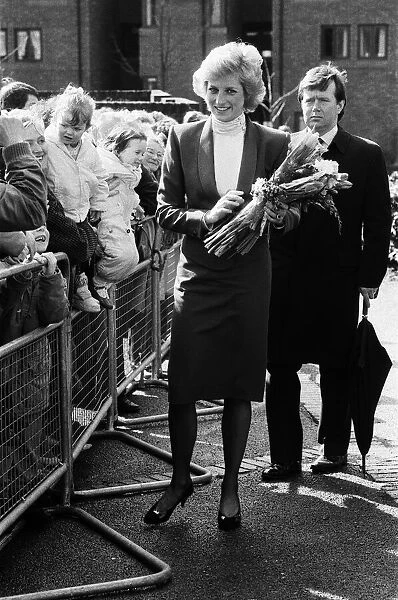 Princess Diana visiting the Boyd Court Guinness Trust Housing Estate, Bracknell