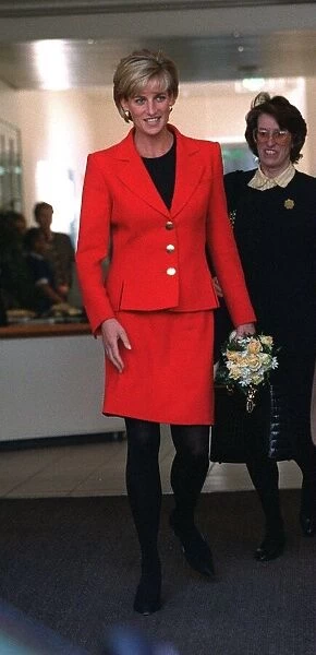 Princess Diana visits a hospice in St Johns Wood, London. 5th February 1997