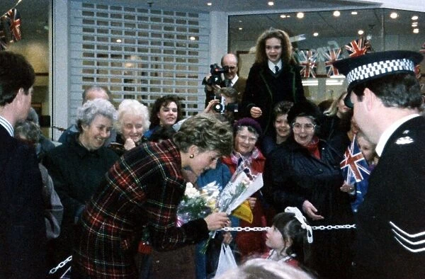 Princess Diana visits Kirkintilloch in Dubartonshire, Scotland to open the town