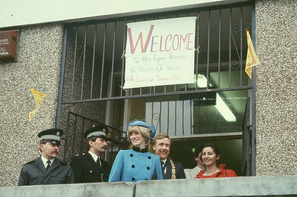 Princess Diana visits the people of Easterhouse in Glasgow. Scotland