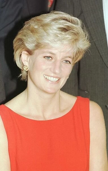 Princess Diana visits a rehabilitation centre in Ryde, Sydney during her three day fund