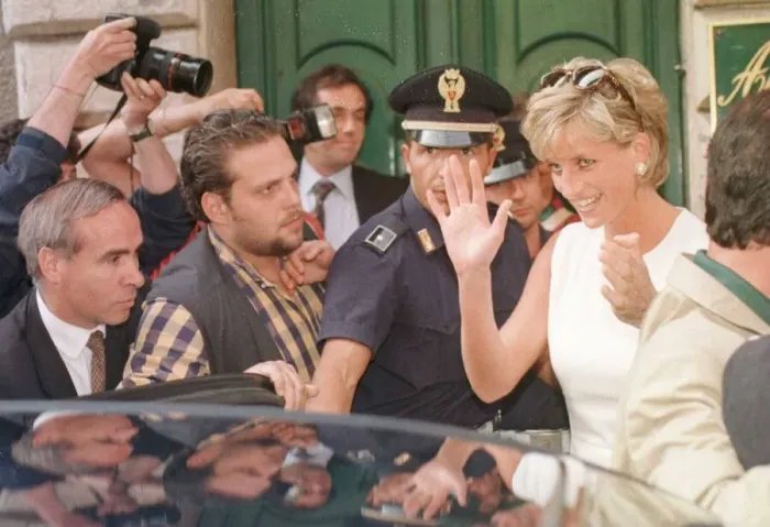 Framed Print : Princess Diana visits Rome, Italy where she will host a charity dinner