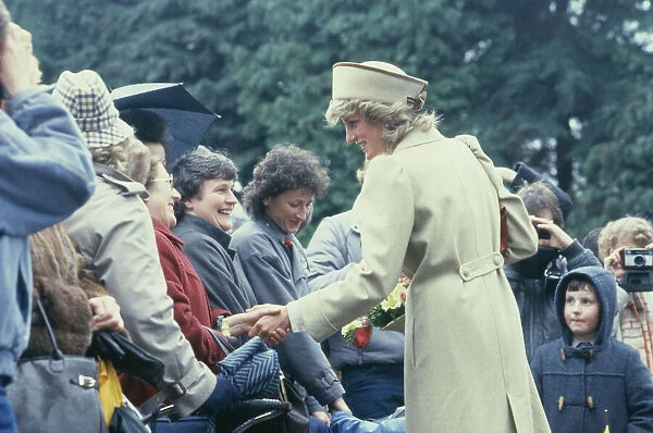 Princess Diana visits Roxburghe House Hospice in Aberdeen before returning to London