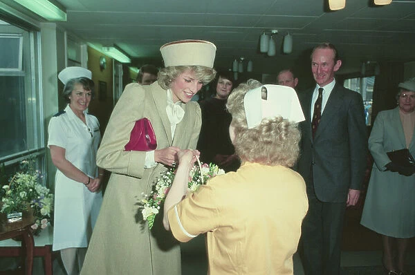 Princess Diana visits Roxburghe House Hospice in Aberdeen before returning to London