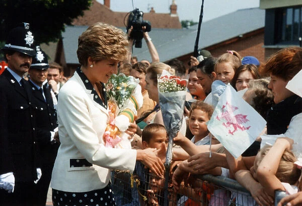 Princess Diana visits Wales, Wednesday 30th June 1993. Our Picture Shows