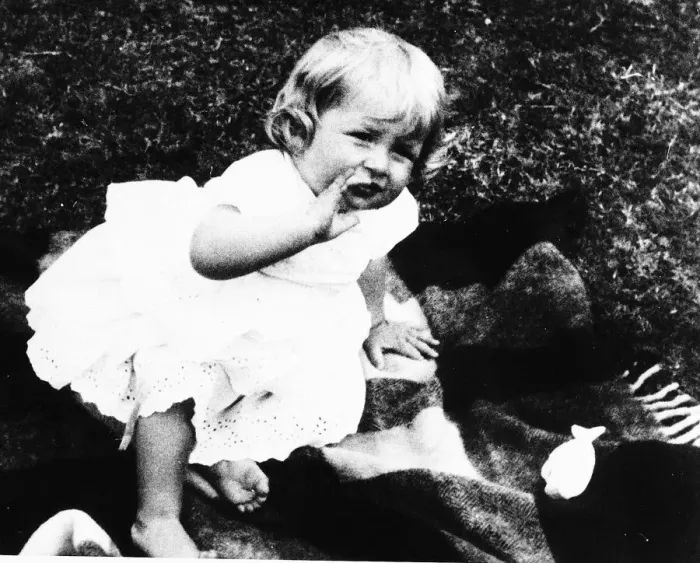 Framed Print : Princess Diana as a young child on her first birthday July 1962