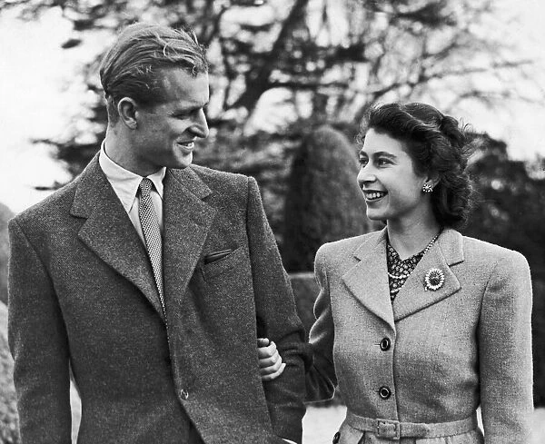 Princess Elizabeth (later Queen Elizabeth II) and the Duke of Edinburgh on honeymoon at