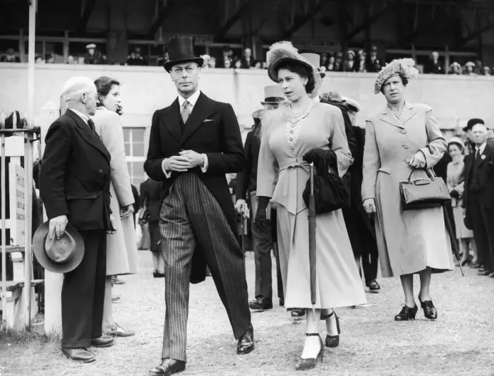 Framed Print : Princess Elizabeth pictuerd with her father King George VI leaving the Royal Box for Framed Print : Princess Elizabeth pictuerd with her father King George VI leaving the Royal Box for