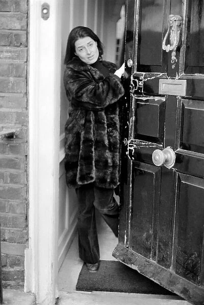 Princess Elizabeth of Yugoslavia. At door of home in Kings Road Chelsea