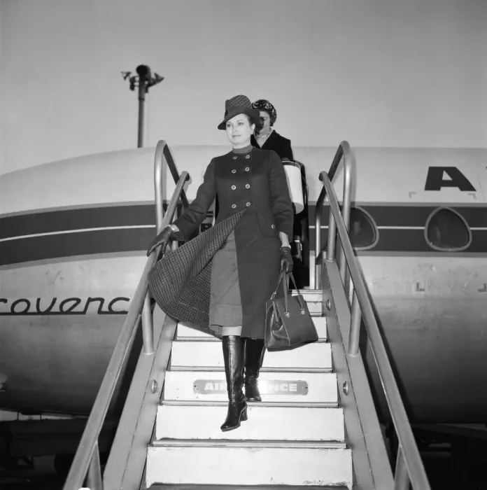 Framed Print : Princess Grace arrives at Heathrow Airport today from Monaco Framed Print : Princess Grace arrives at Heathrow Airport today from Monaco