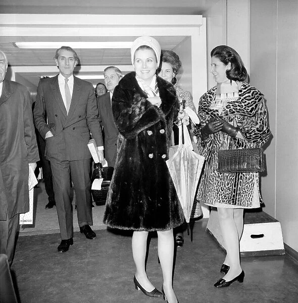 Princess Grace of Monaco arriving at London Airport L. A. P. from Nice for a private visit