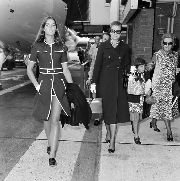 Princess Grace of Monaco at Heathrow Airport on arrival from Monaco