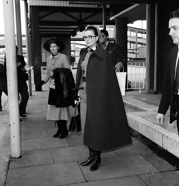 Princess Grace of Monaco leaves Heathrow Airport after a two-day stay in the country