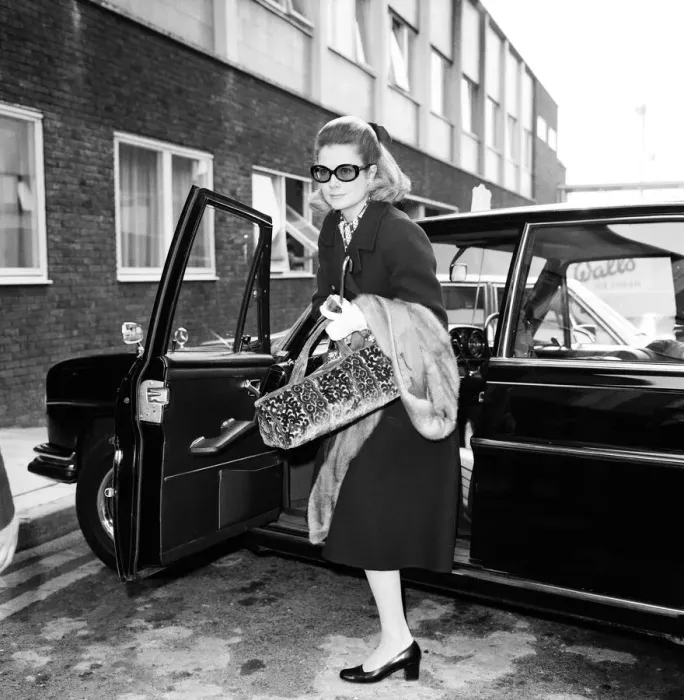 Framed Print : Princess Grace of Monaco leaves Heathrow Airport after a short stay in London