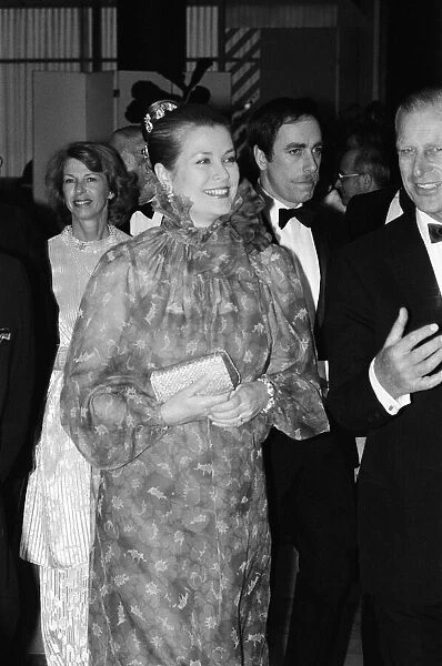 Princess Grace of Monaco with Prince Philip, at a dinner at the Sporting Casino