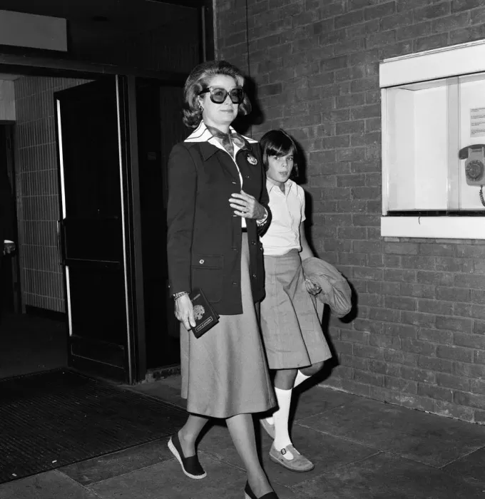 Framed Print : Princess Grace of Monaco and her ten-year-old daughter Princess Stephanie arrived in Framed Print : Princess Grace of Monaco and her ten-year-old daughter Princess Stephanie arrived in