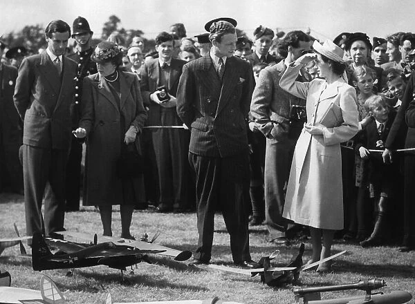 Princess Margaret attends the competition for the Queens cup for model aircraft at