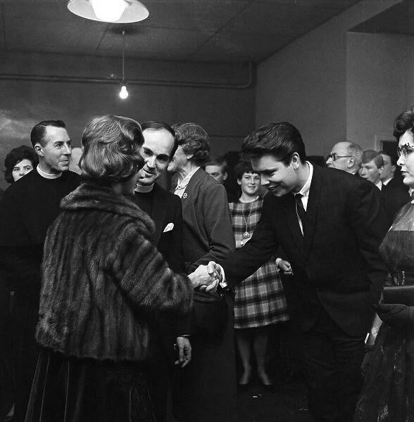 Princess Margaret and the Bishop of Bath and Wells meeting Cliff Richard at club 59