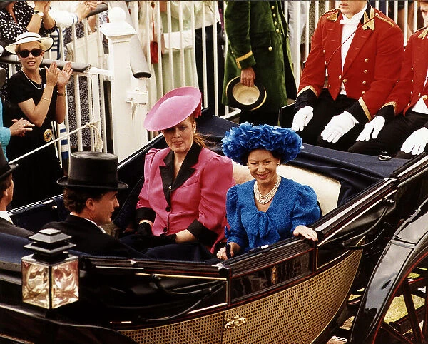 Princess Margaret and the Duchess of York at Royal Ascot
