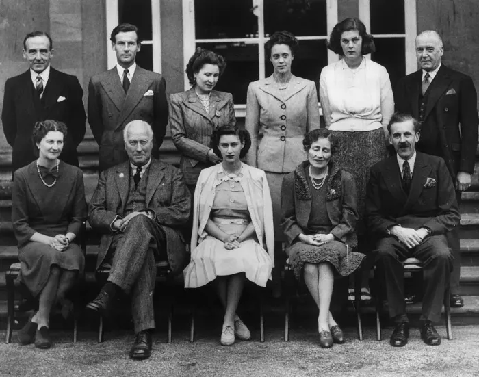 Framed Print : Princess Margaret House party at Government House Belfast 1947 Group Captain Peter