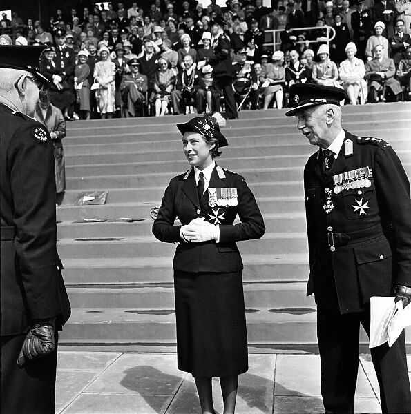 Princess Margaret inspects the St John Ambulance Cadets, York. 10th July 1960