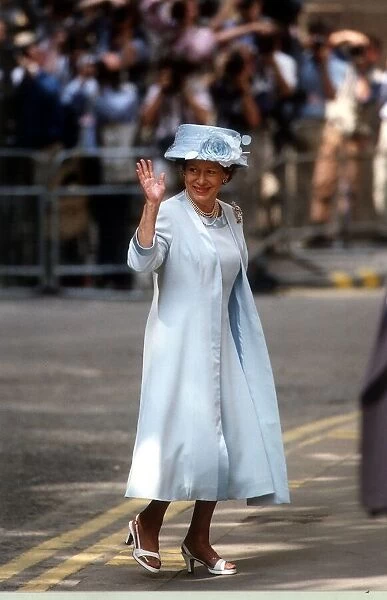 Princess Margaret June 1994 arriving for the wedding of her daughter Lady Sarah