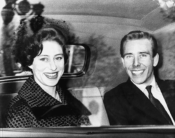 Princess Margaret and Lord Snowdon, May 1960 wedding rehearsal at Westminster Abbey