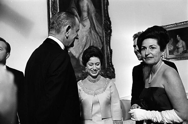 Princess Margaret and Lord Snowdon November 1965 with President Lyndon B Johnson