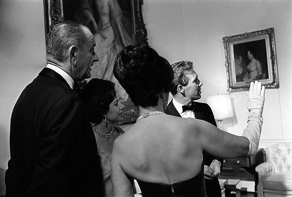 Princess Margaret and Lord Snowdon November 1965 with President Lyndon B Johnson