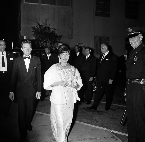 Princess Margaret November 1965 and Anthony Armstrong Jones at Hollywood Party