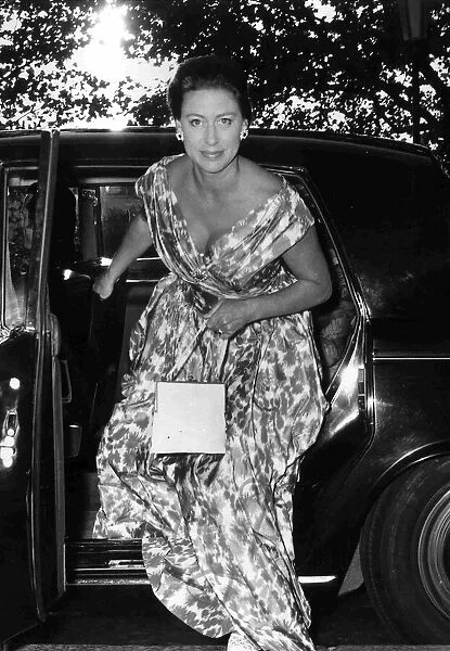 Princess Margaret, as President of the Royal Ballet, attends a performance by the Royal